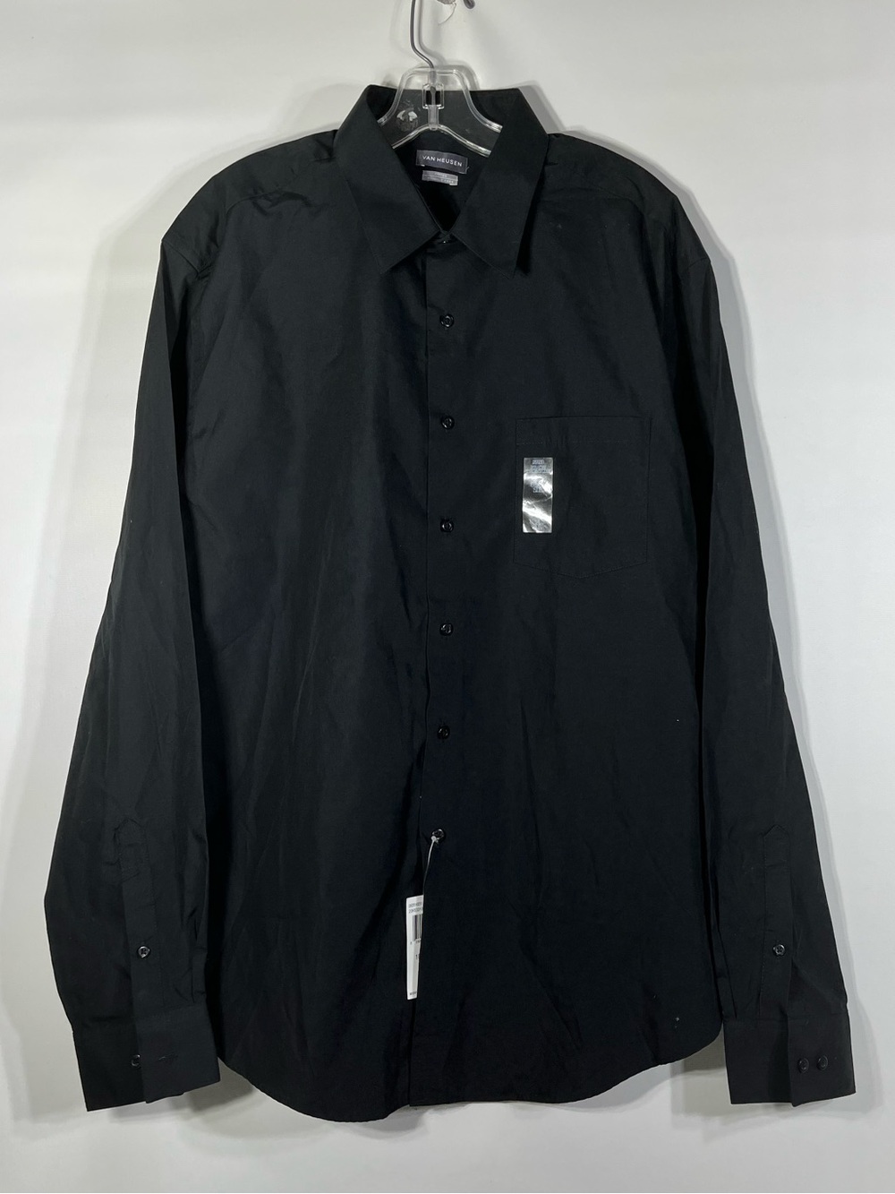 Van Heusen Black Long Sleeve Dress Shirt Mens 2XL
